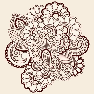 Henna Mehndi Tattoo Doodles Vector Design Element clipart