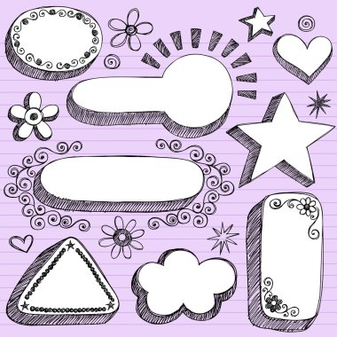 Frames Sketchy Doodle Vector Design Elements clipart