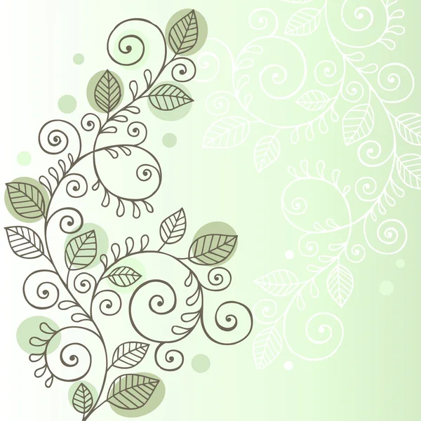 葡萄树和叶子的笔记本涂鸦设计 — 图库矢量图片