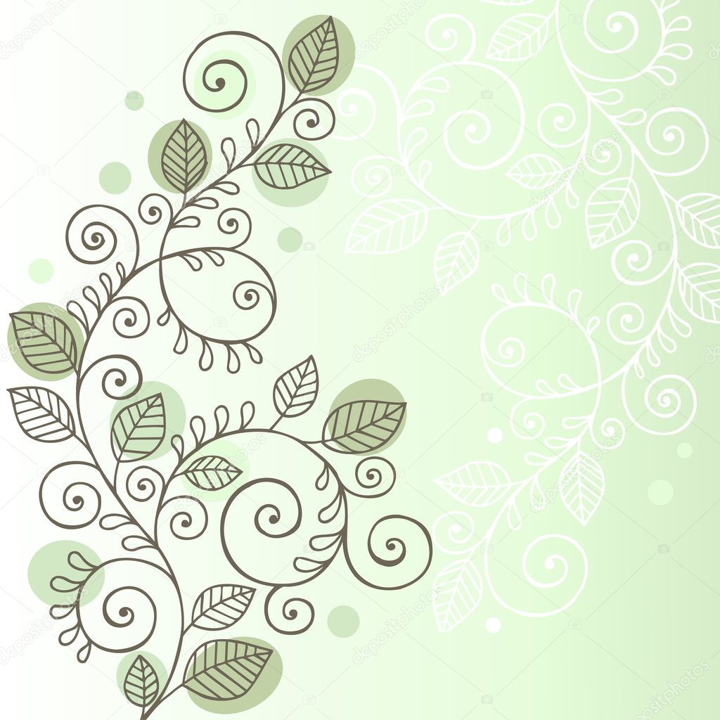 Vines and Leaves Notebook Doodle Design