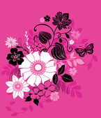 Картина, постер, плакат, фотообои "hand-drawn floral & butterfly design", артикул 9121128