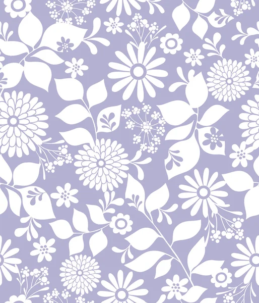 Modèle de répétition sans couture de fleurs printanières délicates — Image vectorielle
