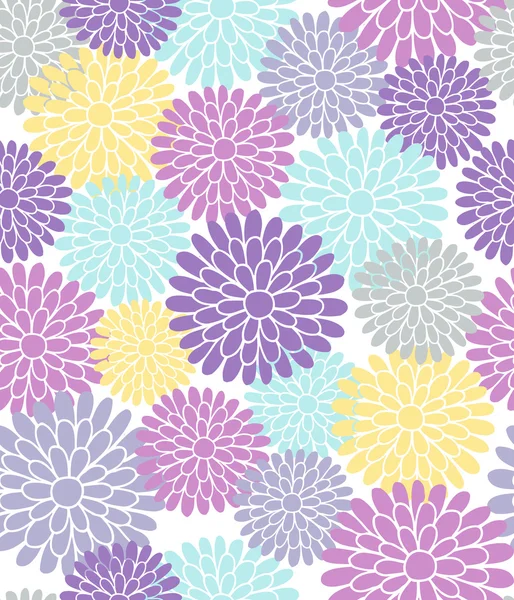Seamless Repeat Pattern of Delicate Springtime Flowers — Stock Vector