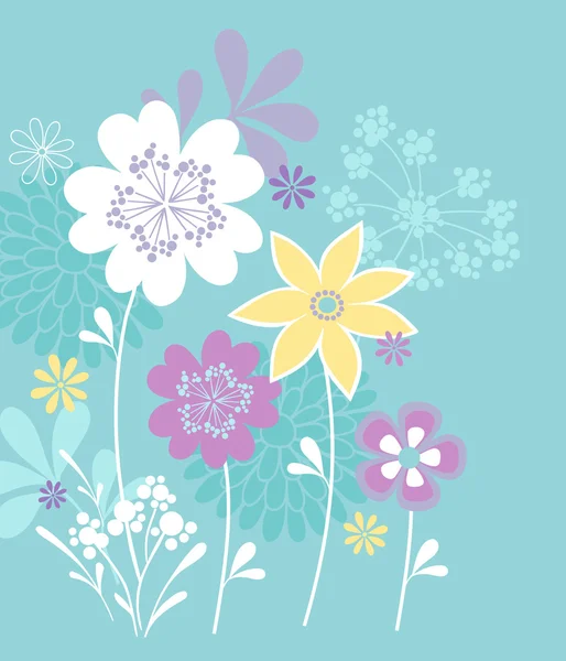 Sömlös upprepa mönster av känsliga våren blommor — Stock vektor