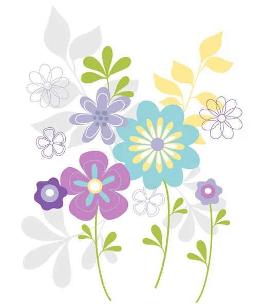 シームレスな繰り返しパターンの繊細な春の花の ベクターグラフィックス
