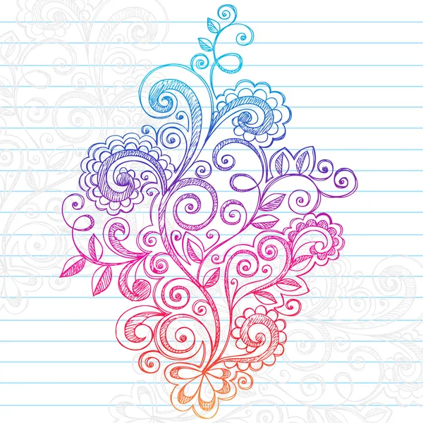 Sketchy Doodles ручной работы Swirly Vines — стоковый вектор