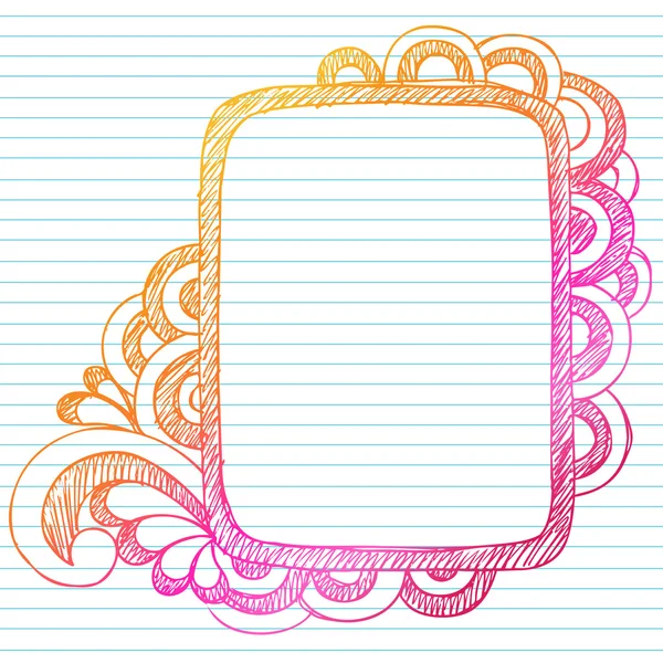 Disegnato a mano astratto schizzo Notebook Doodles — Vettoriale Stock