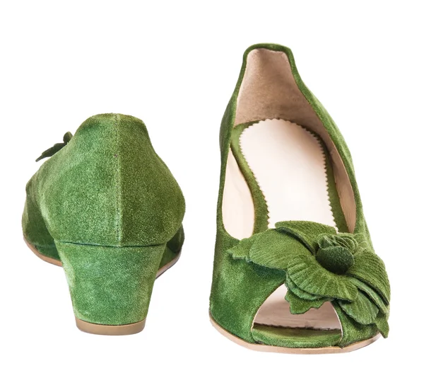 Grüne Schuhe — Stockfoto