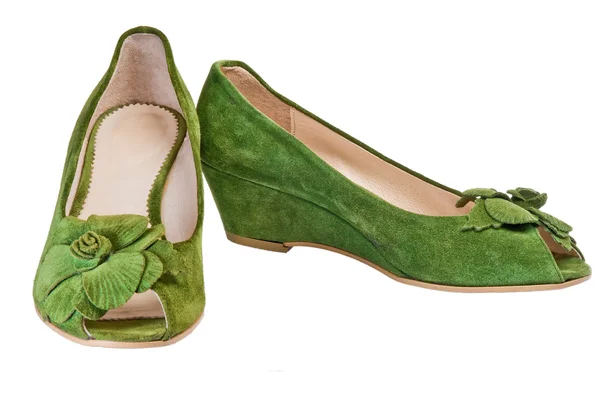 Grüne Schuhe Stockbild