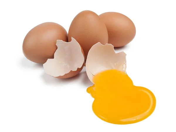 Brown eggs isolated — Stock Photo, Image
