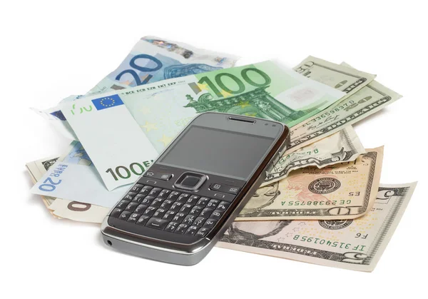 Phone and money — Stock Photo, Image