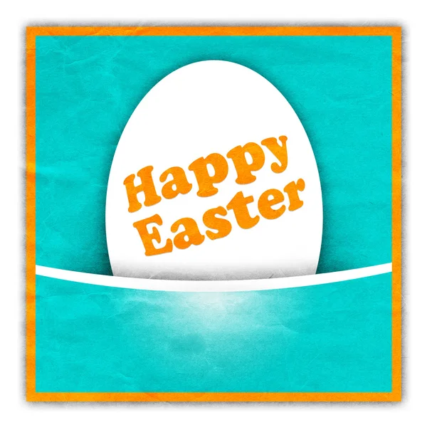 Tarjeta de felicitación de Pascua con huevo —  Fotos de Stock