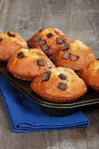 Muffins de banana de chocolate — Fotografia de Stock