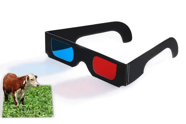3D glasses effect concept — Stock Photo, Image