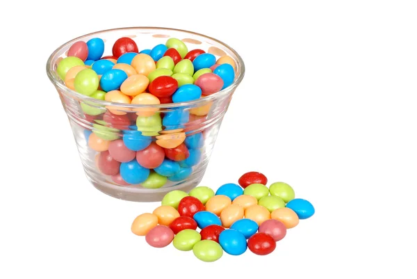 Tigela de doces de frutas coloridas — Fotografia de Stock