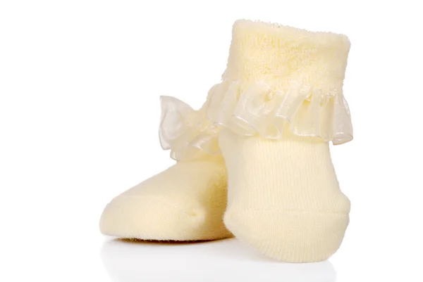 Chaussures bébé jaune bébé — Photo