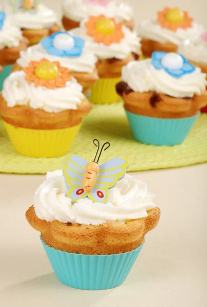 Closeup of butterfly cupcake — Stock Photo, Image