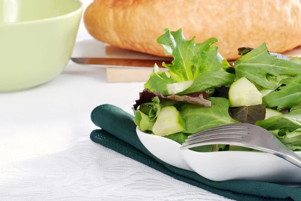 Salad with cucumber — Stock Photo, Image