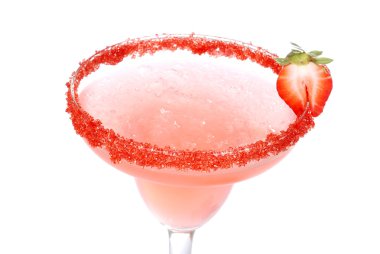 Top view strawberry daiquiri clipart