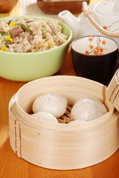 Pork dumplings Shallow DOF — Stock Photo, Image