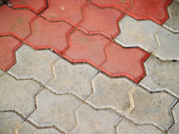 Red and gray interlocking paving — Stock fotografie
