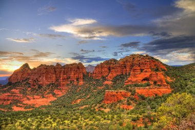 Red Rocks sunset clipart