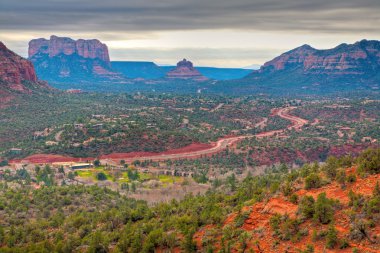 Road through Red Rocks clipart