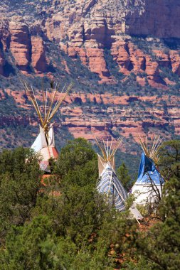 Tipi and Red Rocks clipart