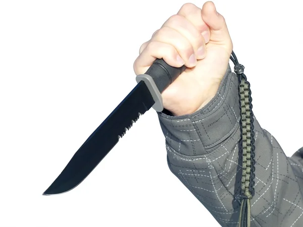 Holding a knife — Stock Photo, Image