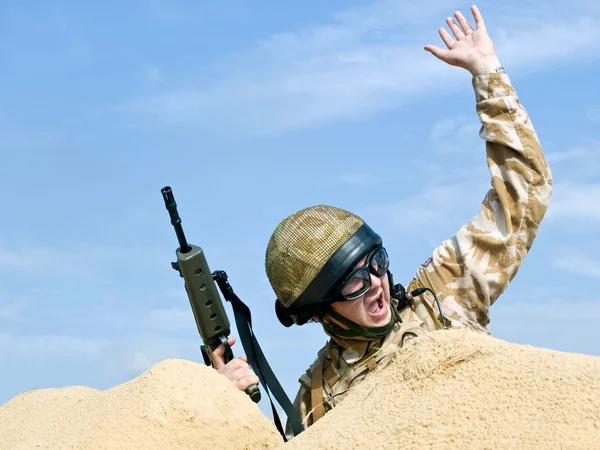 Commando in action — Stock Photo, Image