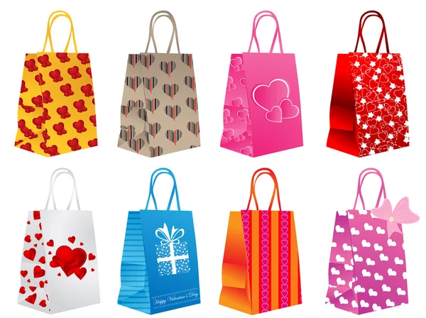 Farklı alışveriş torbaları — Stok Vektör
