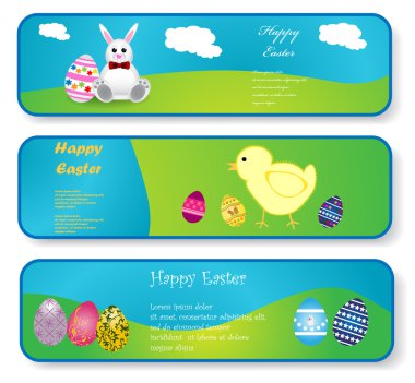 Banners for Easter day clipart