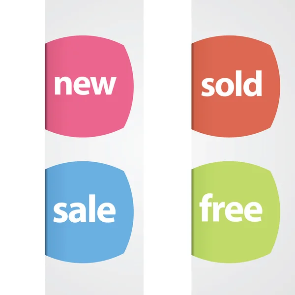 Modern Retail Tags — Stock Vector