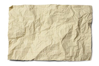 Crumpled Yellow Legal Paper clipart