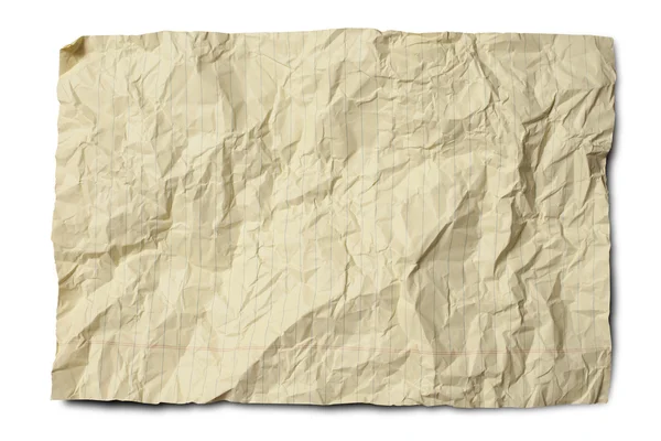 Crumpled Yellow Legal Paper — Fotografie, imagine de stoc