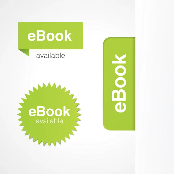 Schede e adesivi eBook — Vettoriale Stock