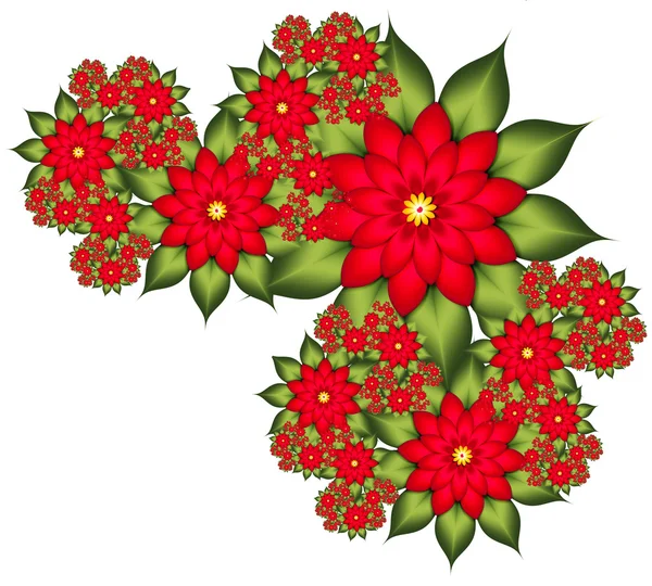 Sarok-piros virágok — Stock Fotó