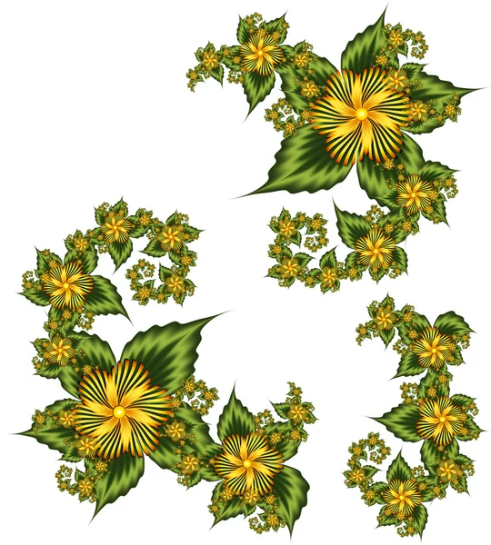 Set van bloemelementen — Stockfoto
