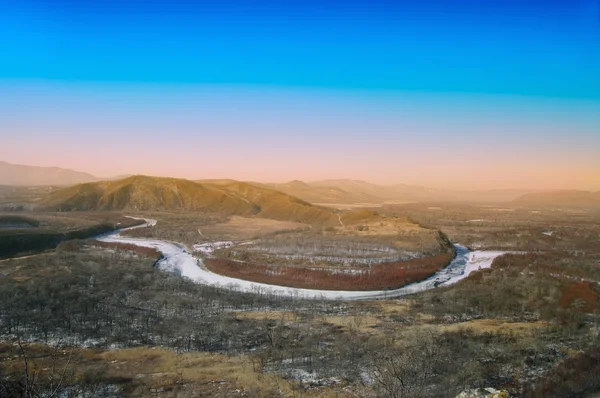 美しい冬の日の谷 — ストック写真