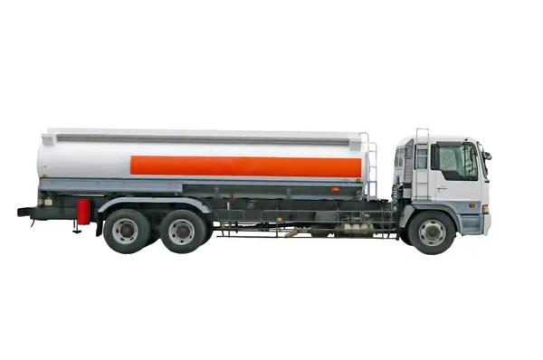 Büyük yakıt gaz tankeri kamyon Stok Fotoğraf