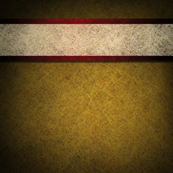 Gold background with red and white trim — Stock Photo, Image