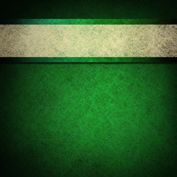 녹색 배경에 흰색 리본 — 스톡 사진