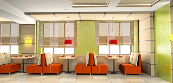 Cafenea interior 3D — Fotografie, imagine de stoc