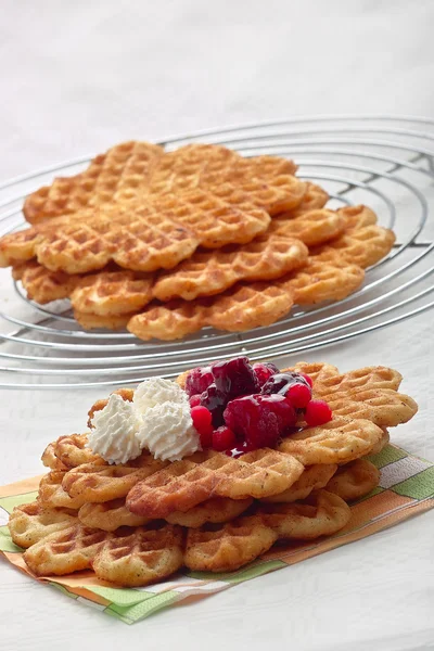 Fresh waffles — Stock Photo, Image