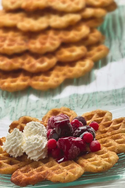 Fresh waffles — Stock Photo, Image