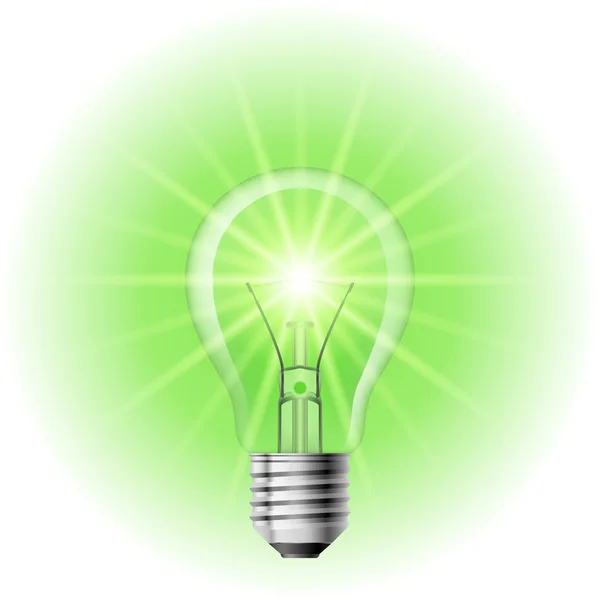 Lampan med grönt ljus — Stock vektor
