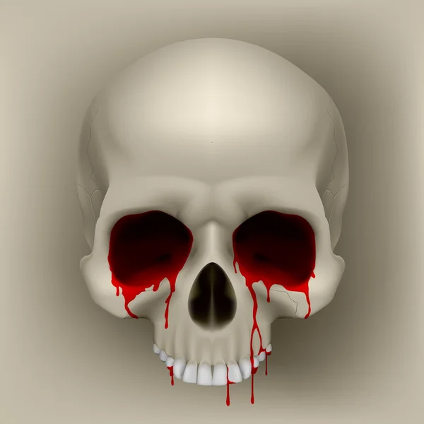 Cráneo sangrante — Archivo Imágenes Vectoriales