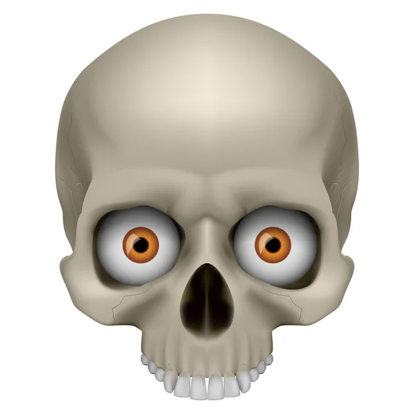 怪异的人类头骨 — 图库矢量图片