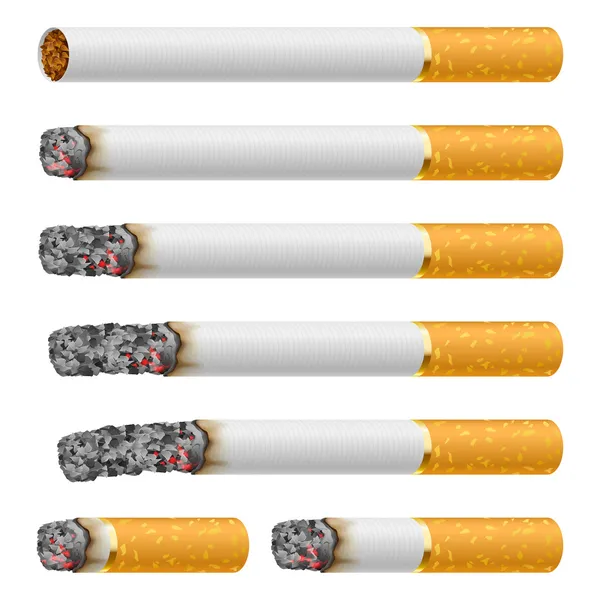 Conjunto de cigarrillos — Vector de stock