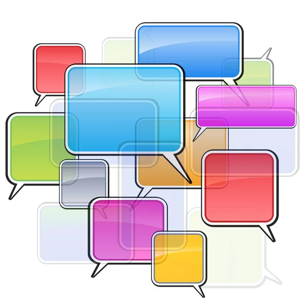 Icônes colorées sms — Image vectorielle